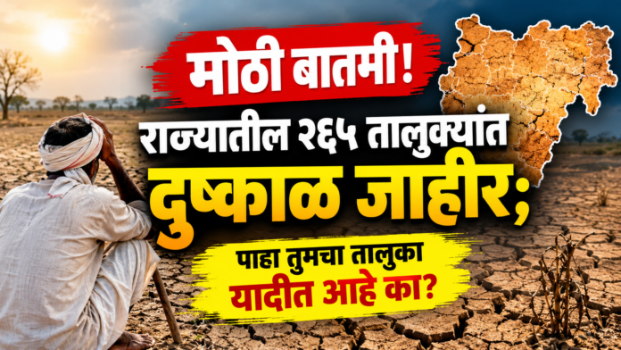 Big News! Drought Declared in 265 Talukas Across Maharashtra | Check Your Taluka in the List