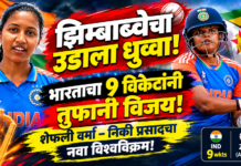 झिम्बाब्वेचा उडाला धुव्वा! भारताचा ९ विकेटांनी तुफानी विजय; शेफली-निकीचा नवा विश्वविक्रम!