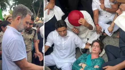 Rahul Gandhi and Priyanka Gandhi Detained by Delhi Police During INDIA Alliance Protest Against CEC Gyanesh Kumar