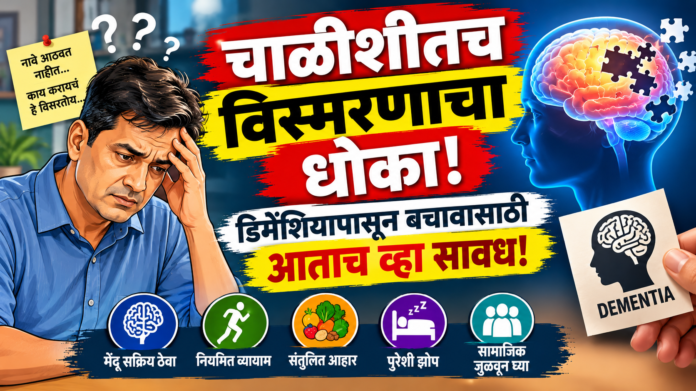 Dementia Risk in Your 40s Prevention Tips Marathi Health News Thumbnail